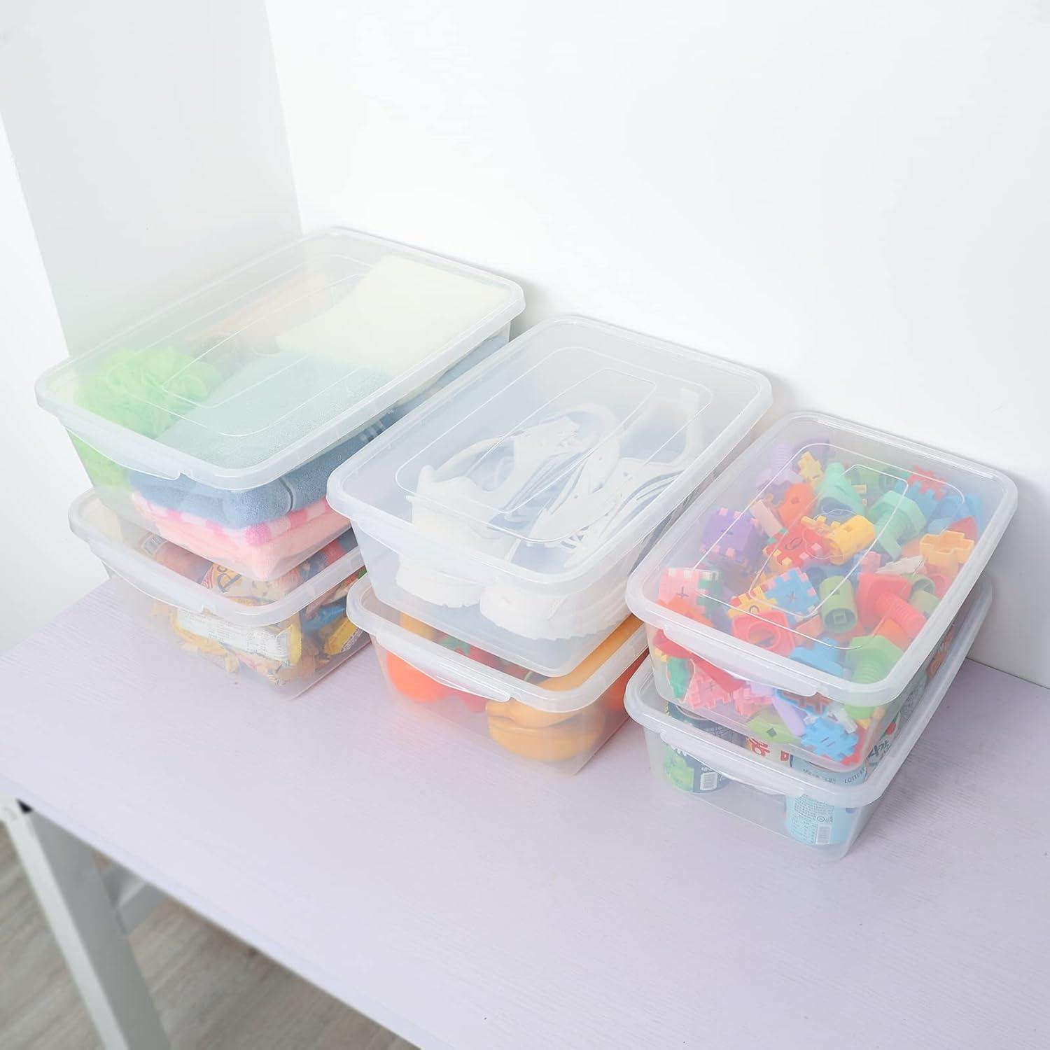 4-Pack 14 L Clear Dough Proofing Box, Food Pizza Storage Container