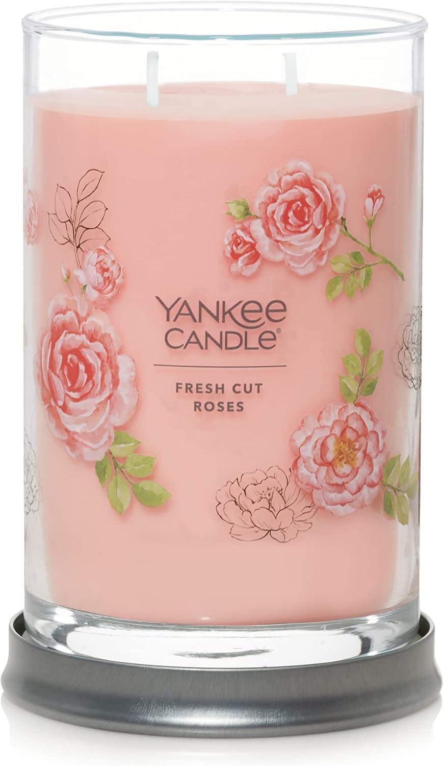 Yankee Candle Signature Large 2-Wick Candle, Fresh Cut Roses, 20 oz