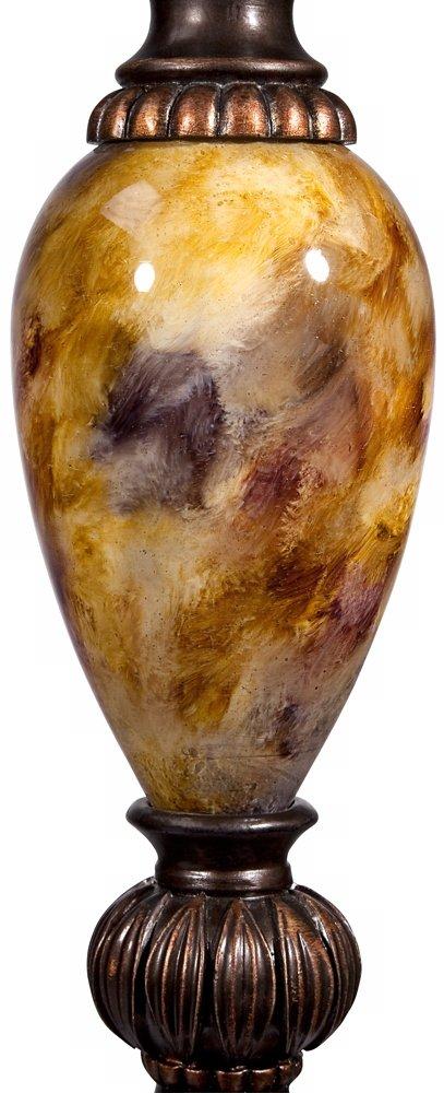 Kathy Ireland Mulholland Traditional Table Lamp 30" Tall Brown Gold Faux Marble Aged Bronze Off White Oval Shade for Bedroom Living Room Bedside Kids