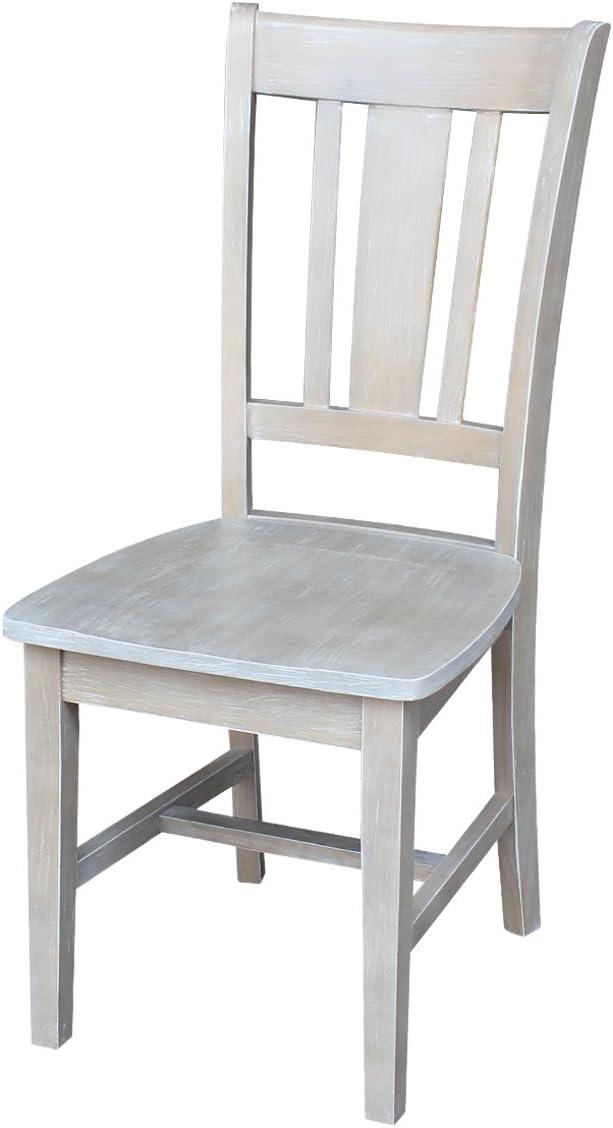 San Remo Slatback Side Chair in Washed Gray Taupe