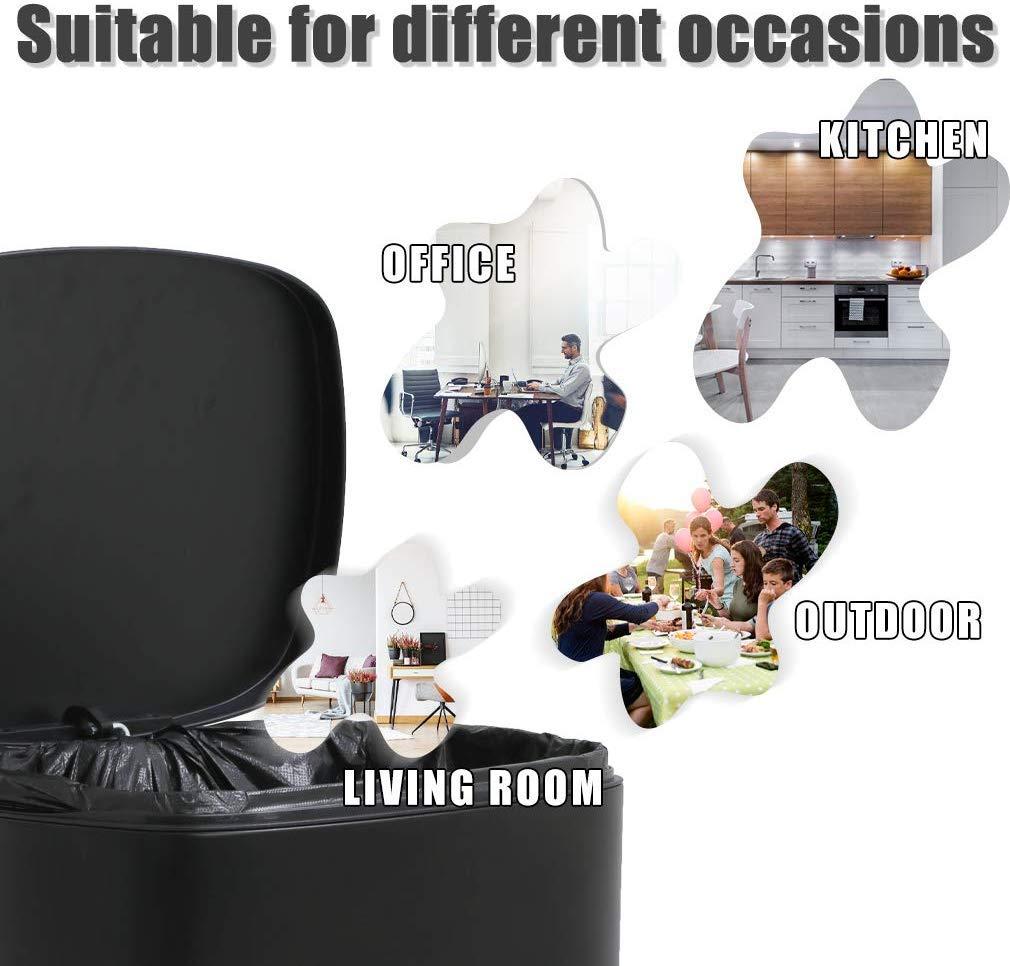 CL.HPAHKL 13 Gallon (50L)Trash Can ,Kitchen Trash Can, Stainless Steel with Lid, Foot Pedal and Inner Bucket, Fingerprint-Resistant Soft Close Lid Garbage Can, Pedal Rubbish Bin for Home Office