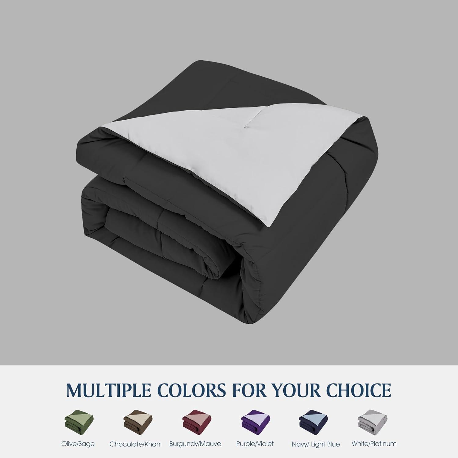 Gray Reversible Down Alternative Queen Comforter