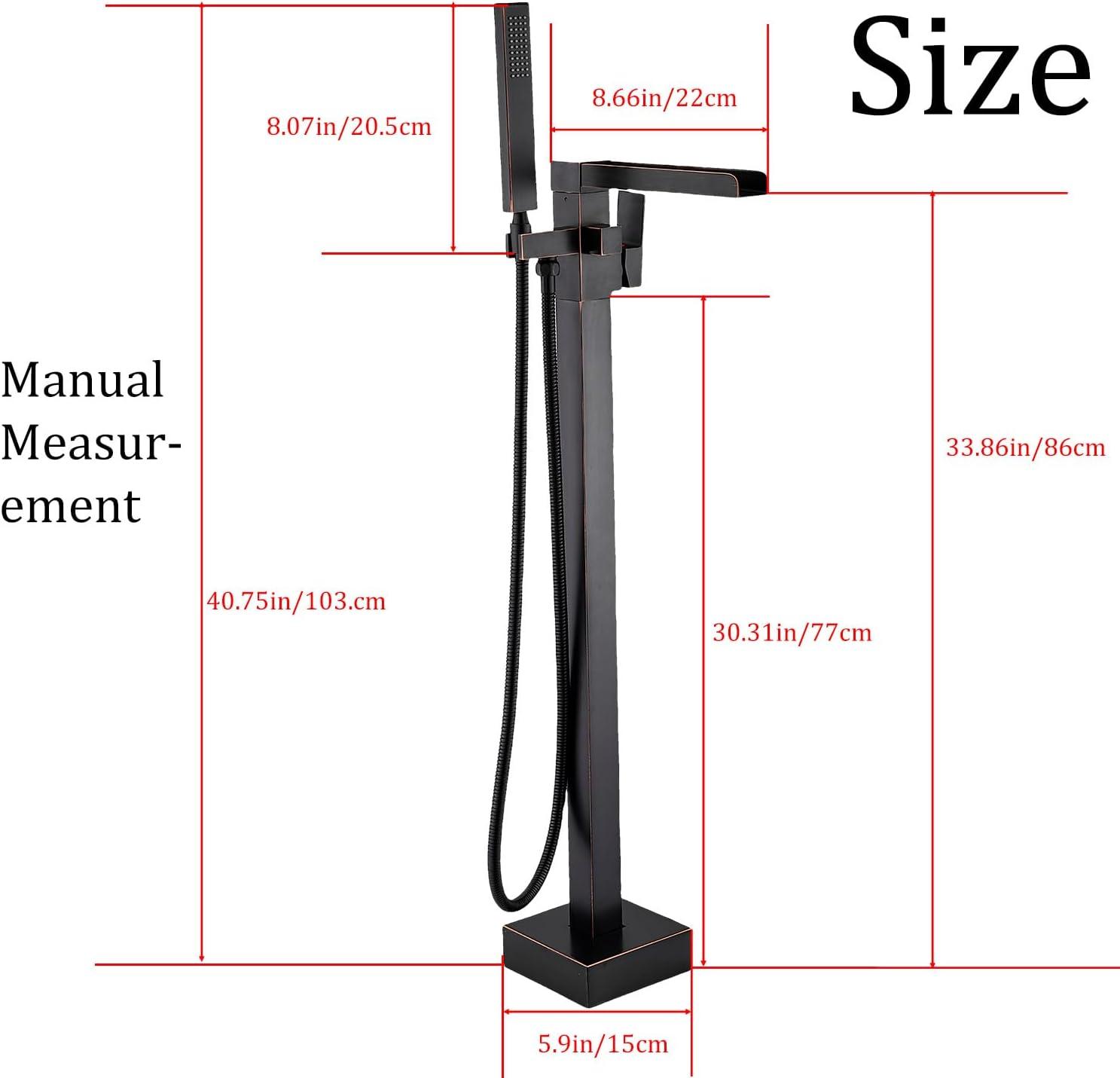 Bathroom Freestanding Tub Filler with Diverter