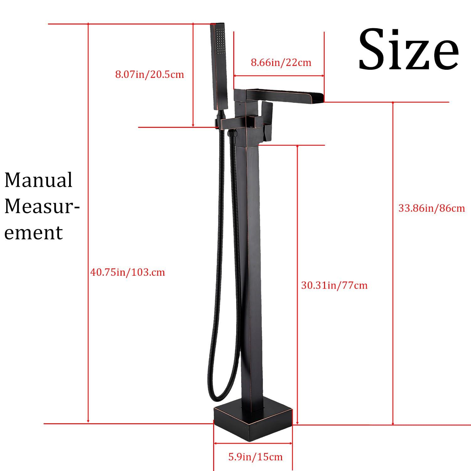 Bathroom Freestanding Tub Filler with Diverter