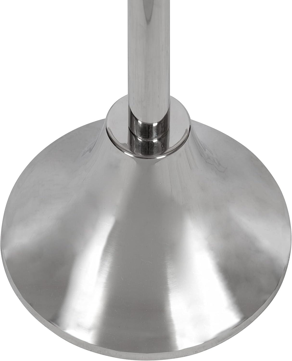 Kate and Laurel Sanzo Round Metal Drink Table, 9x9x23, Silver