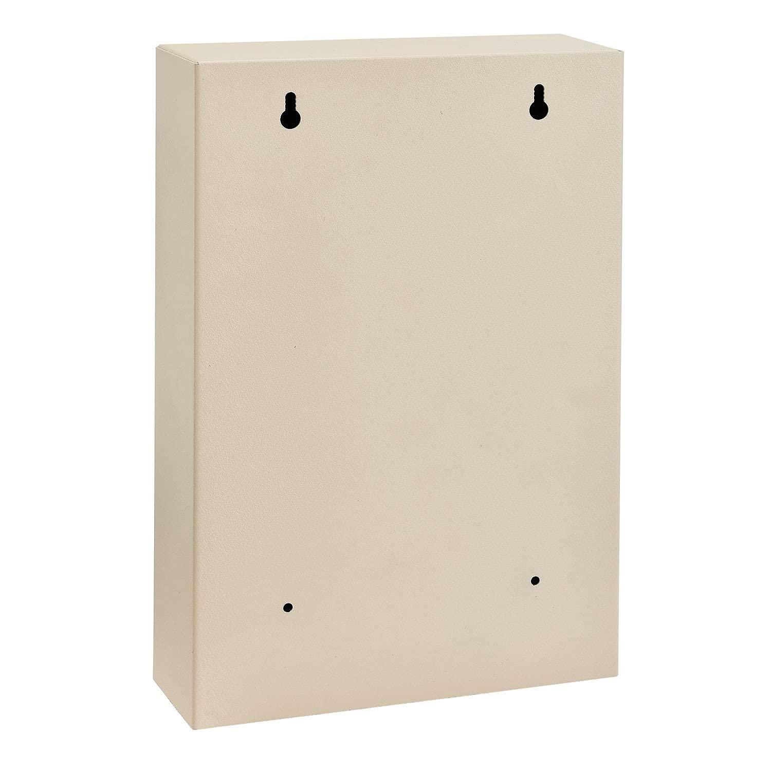 Global Industries  Medical Security Cabinet with Double Key Locks - Beige - 8 x 2.63 x 12.13 in.
