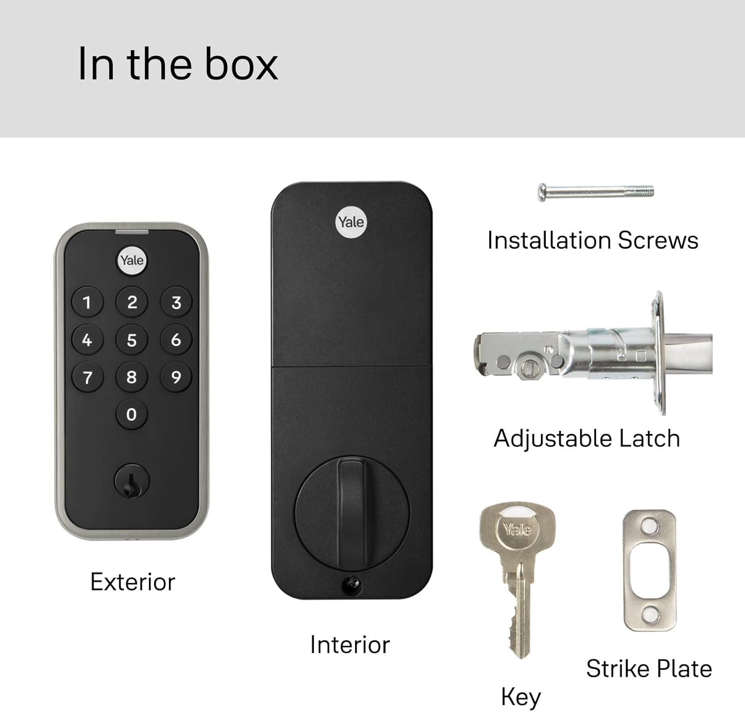 Satin Nickel Keypad Deadbolt with Backlit Keypad