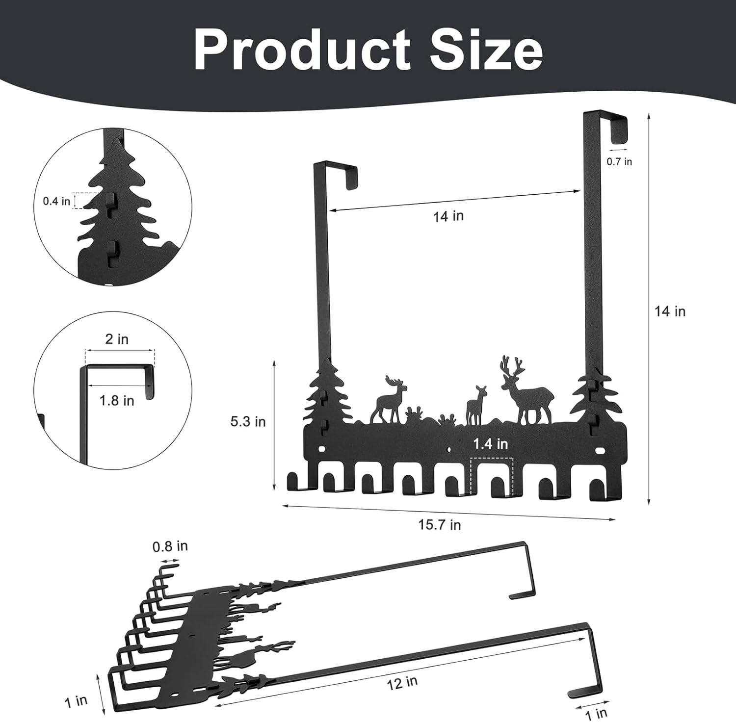 Over Door Clothes Hanger Shower Room Towel Hook Hanger Over Door Hooks Black 8 Hooks