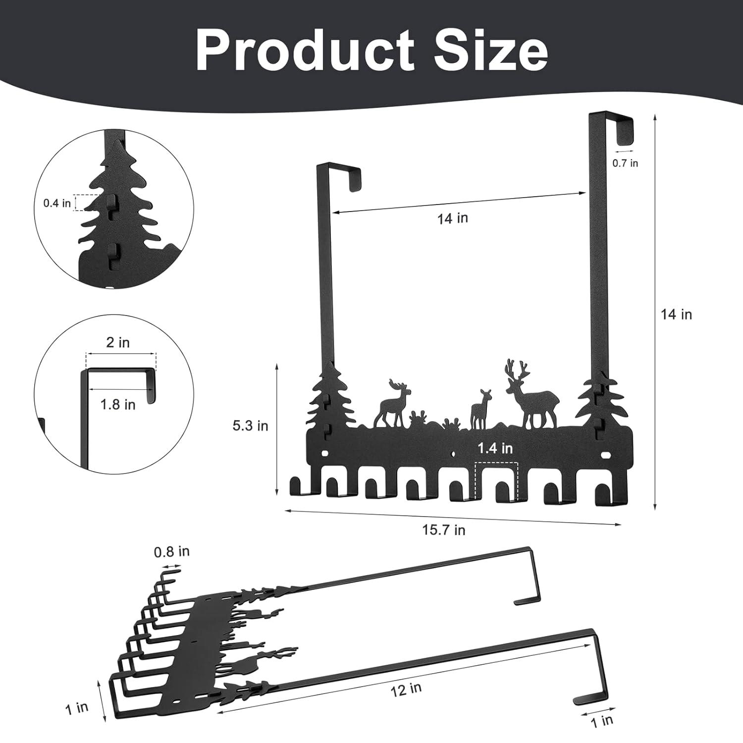 Over Door Clothes Hanger Shower Room Towel Hook Hanger Over Door Hooks Black 8 Hooks