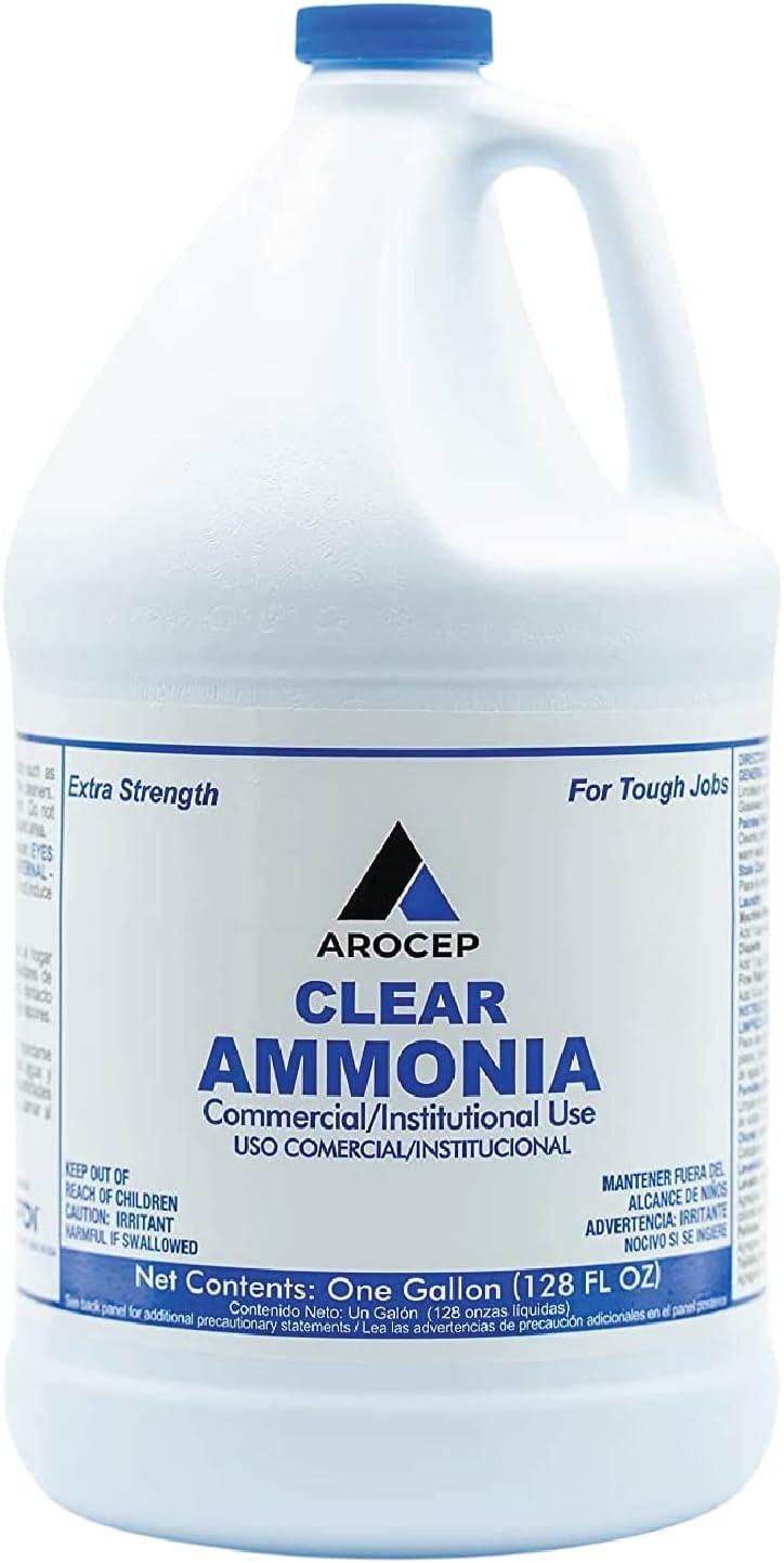 Clear Ammonia Cleaner Liquid, 1 Gallon, Multipurpose, Multi-Surface Cleaning Solution
