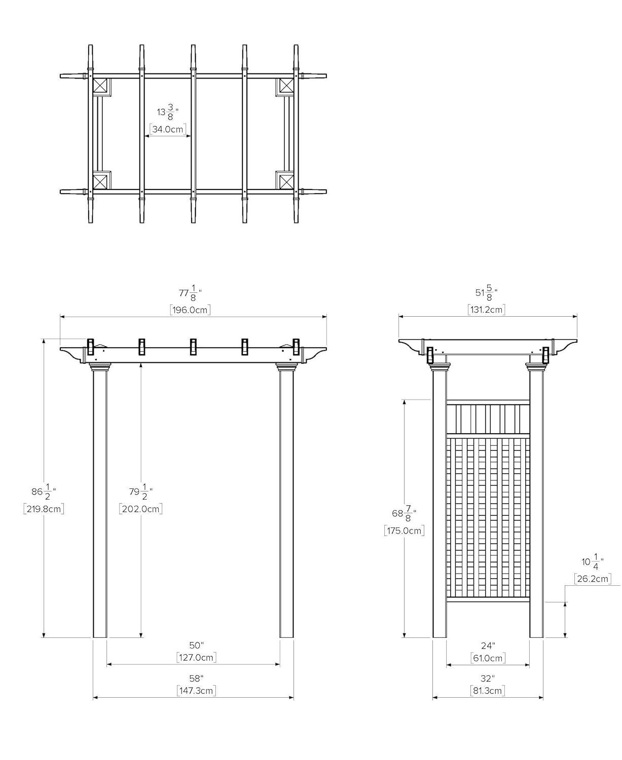 Fairfield White Vinyl Traditional Garden Arbor