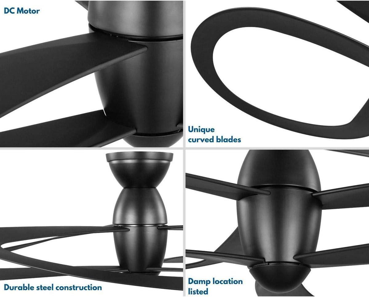 Willacy Black 48-Inch Smart Ceiling Fan with Remote