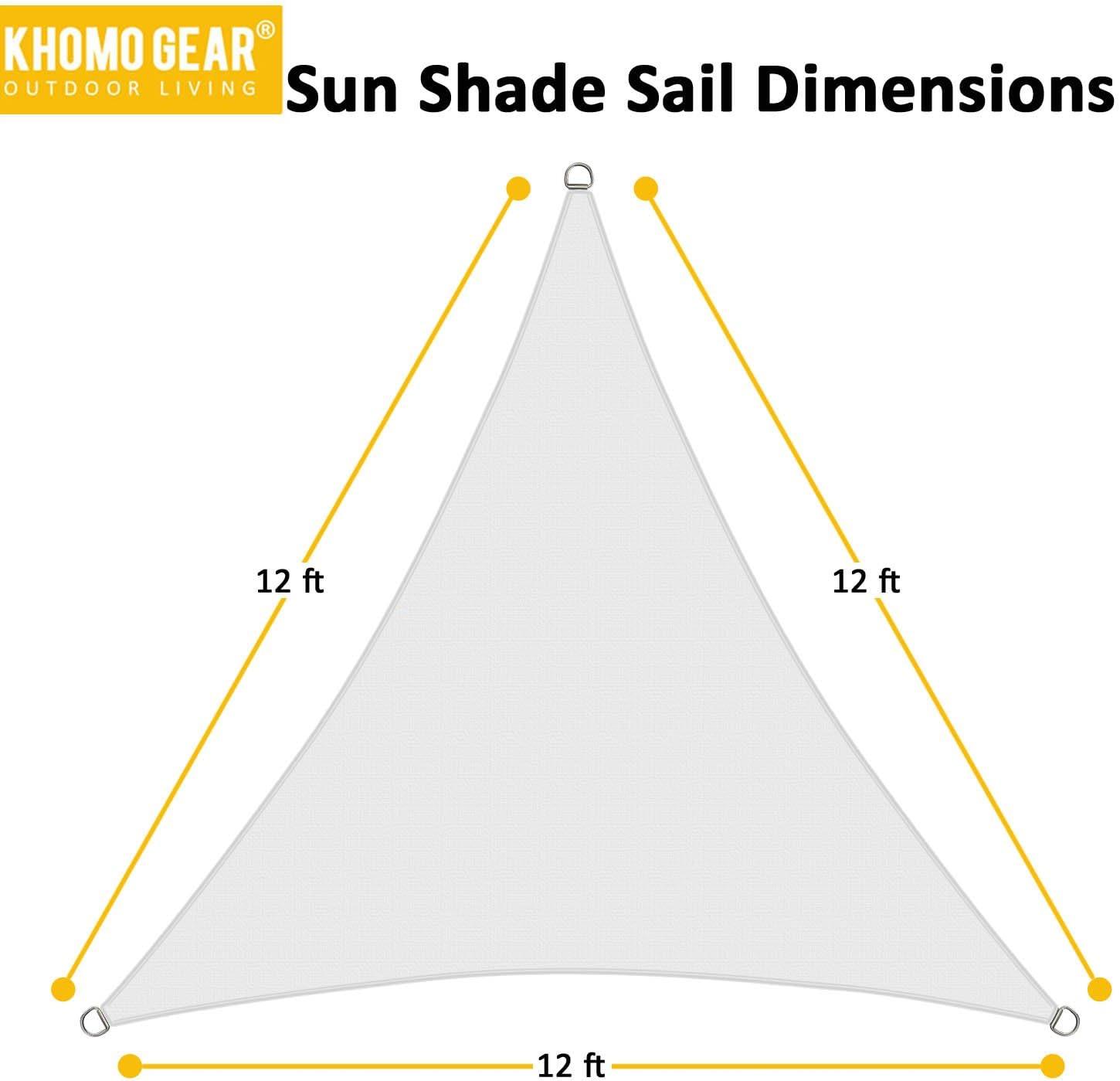 Khomo Gear Sun 20' Triangle Shade Sail