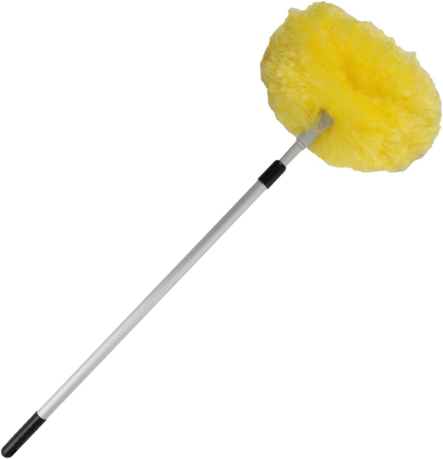 The Lakeside Collection Telescopic Duster with Yellow Brush Head for the Ceiling and High Fixtures