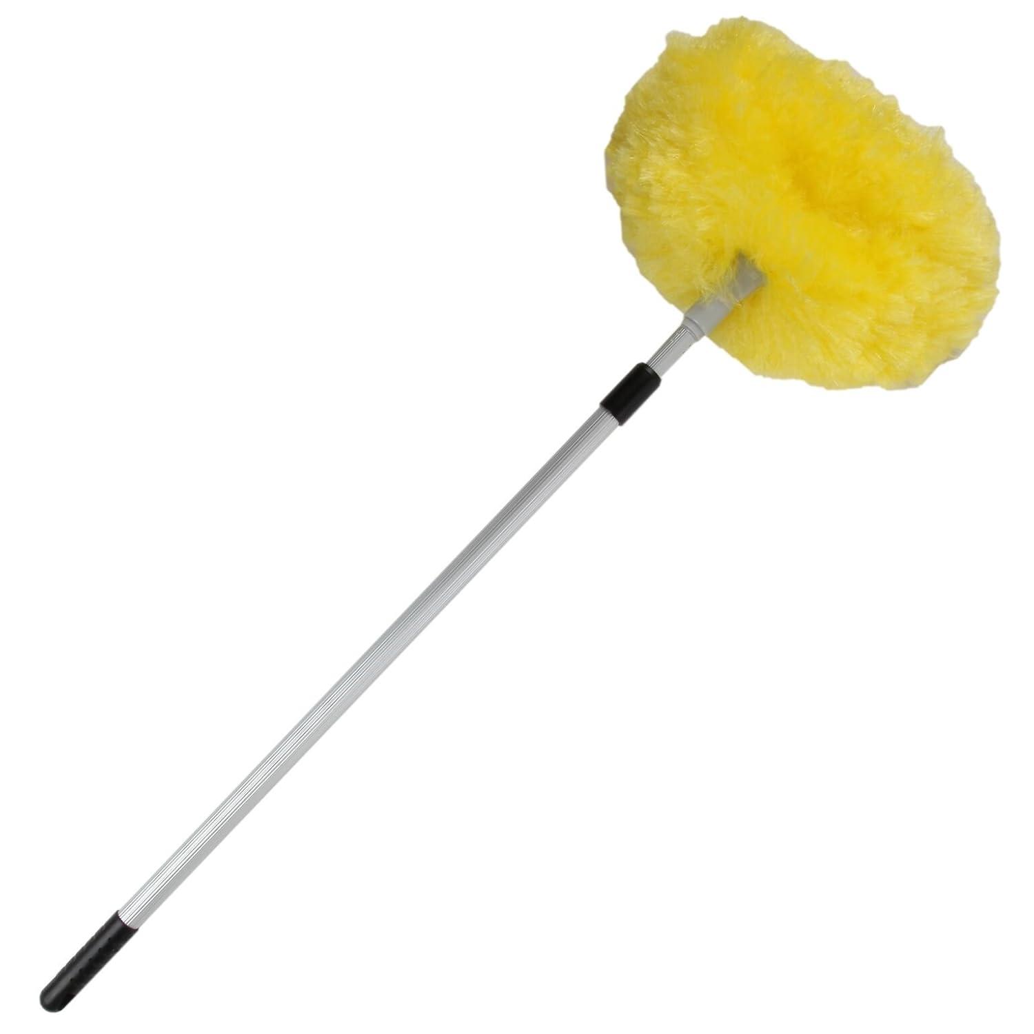 The Lakeside Collection Telescopic Duster with Yellow Brush Head for the Ceiling and High Fixtures