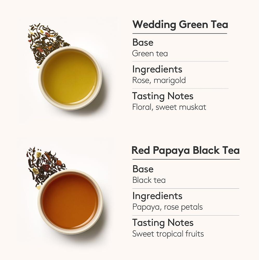 OSULLOC Lovely Tea Gift Box Set (12 count, 4 flavors x 3 EA) | Premium Blended Tea from Jeju | Korean Tea Sampler | Fruit Tea Variety Pack | Pyramid Tea Bag Series