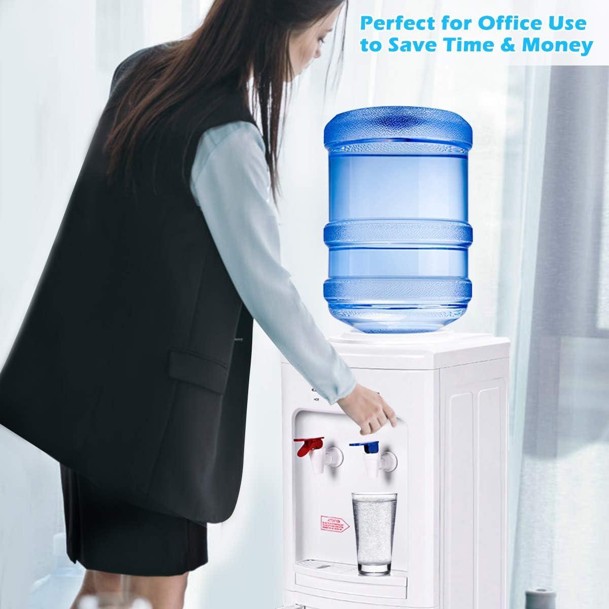 Kepooman Water Fountain,Water Dispenser,5 Gallons Hot and Cold Water Cooler Dispenser with Child Safety Lock