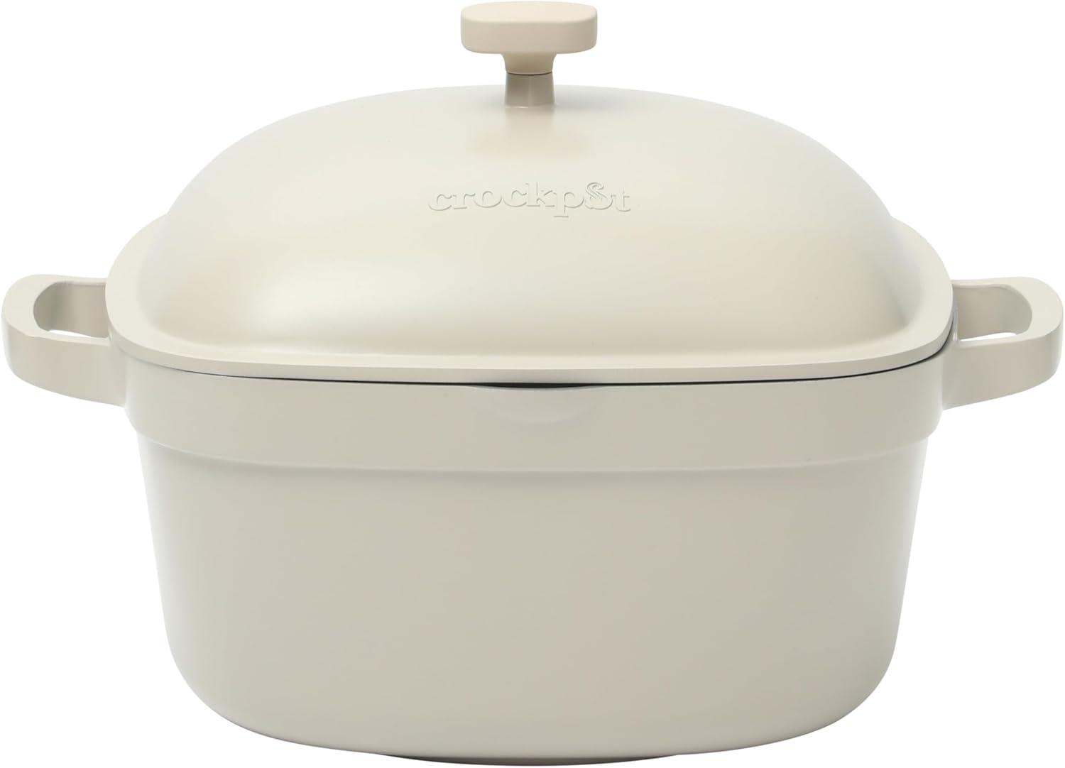 Crock-pot Crock-Pot Northvale Cast Aluminum Lightweight Durable 5.2 Quart Heavy Duty Dutch Oven Pot With Lid, Oven Safe, Dual Handles