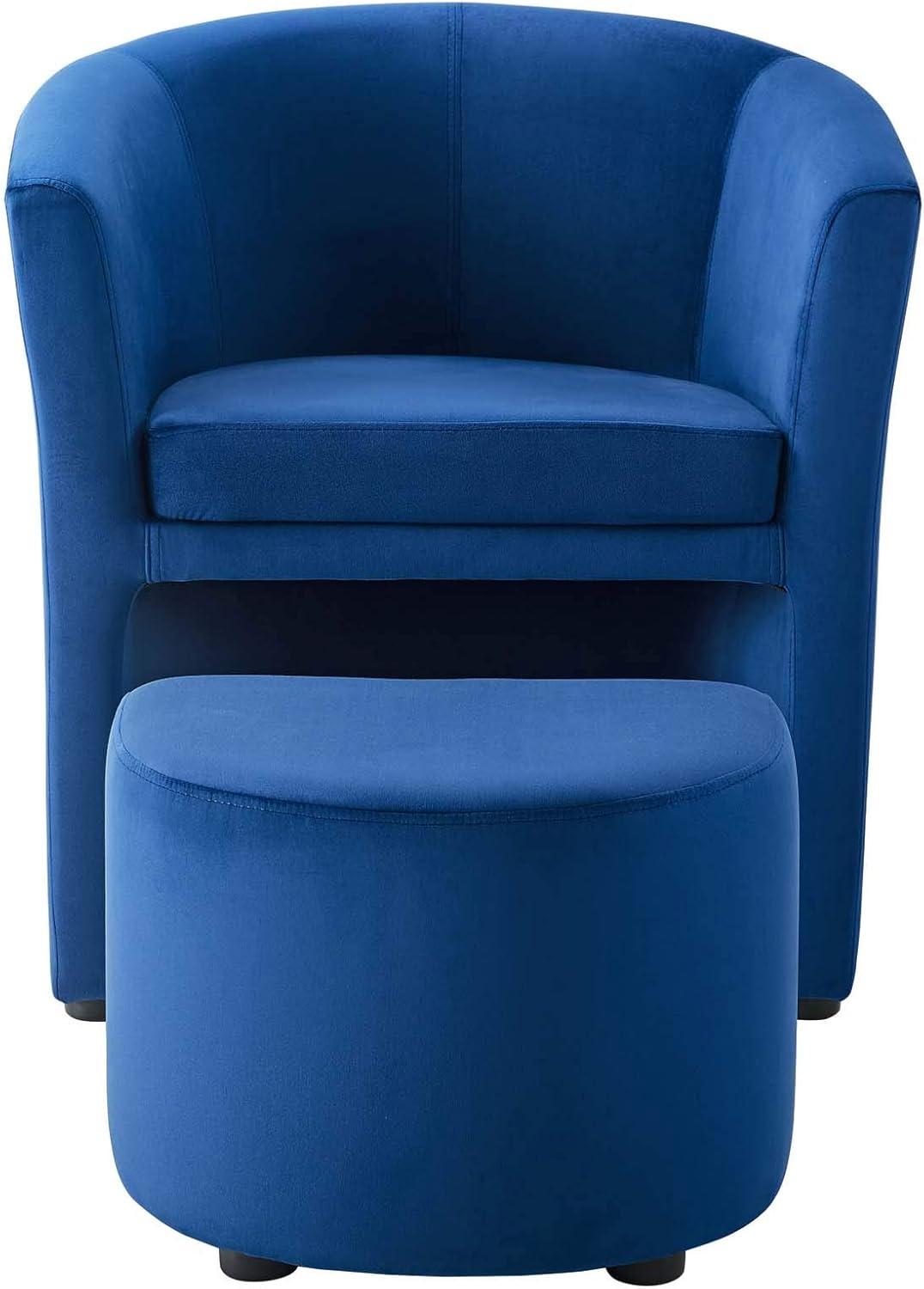 Divulge Performance Velvet Arm Chair and Ottoman Set by Modway