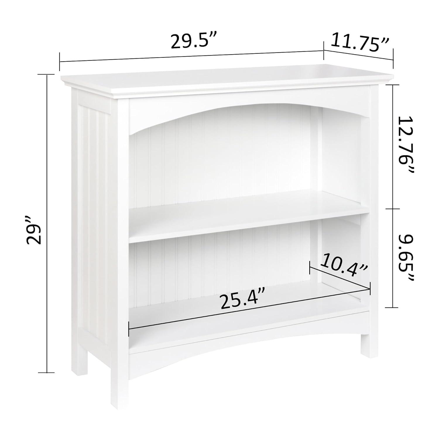 eHemco 3 Tier Storage Shelf Bookcase with 2 Arched Supports, 40 Inches Height, Black