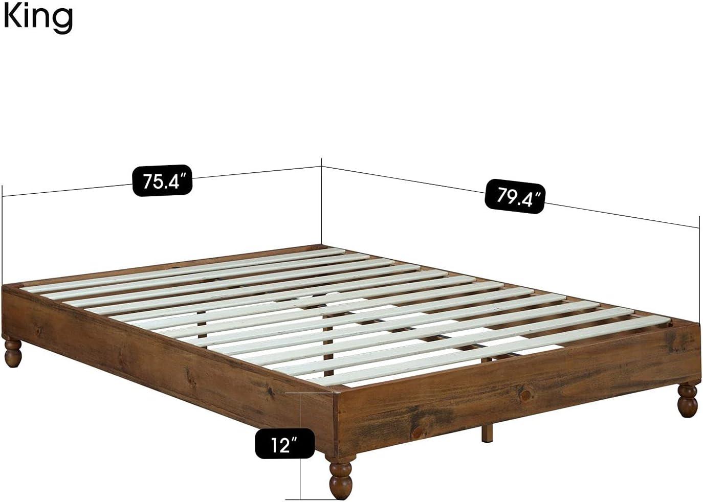 Millwood Pines 12" Wood Bed Frame