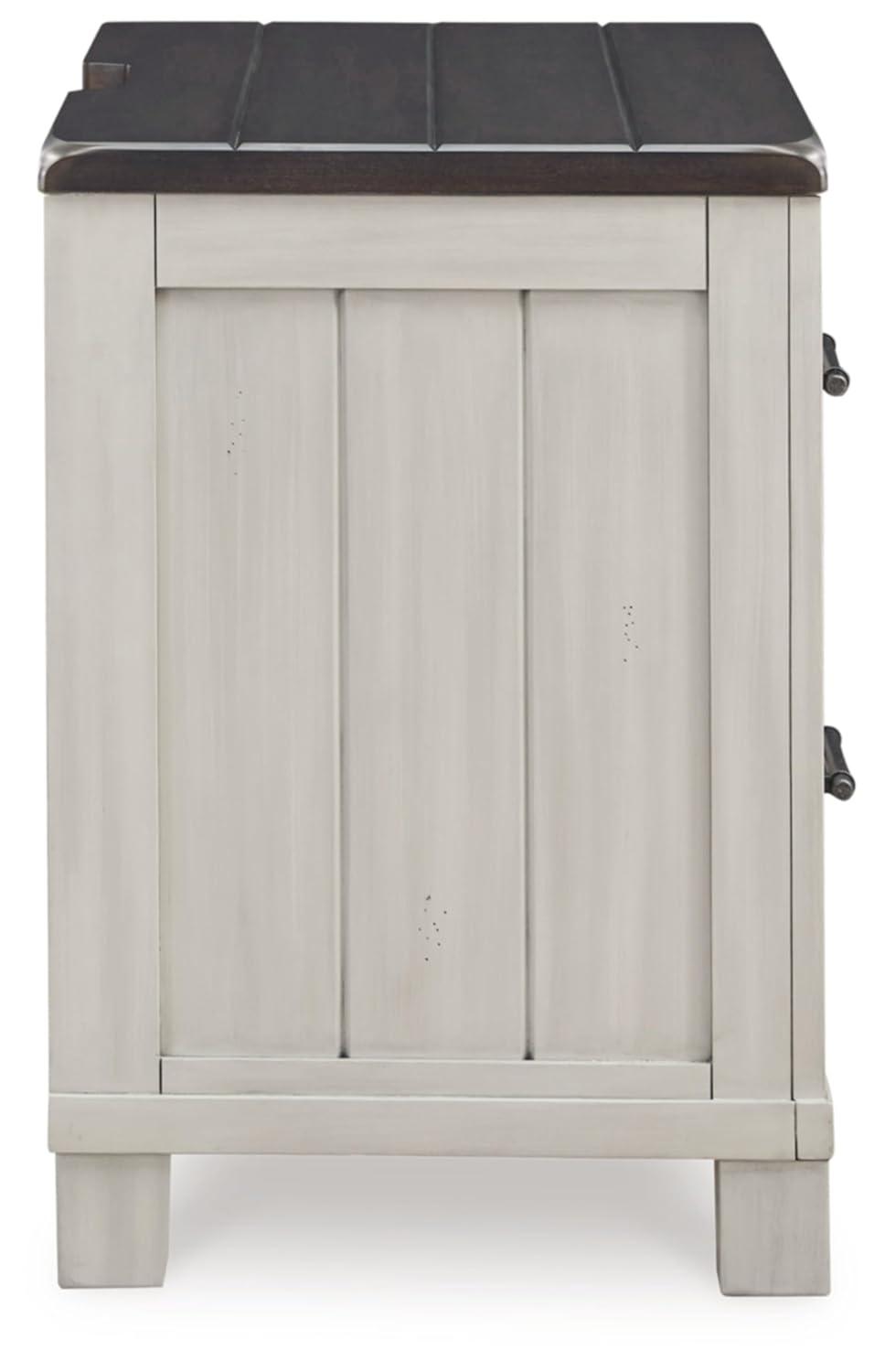 Signature Design by Ashley Darborn 2 Drawer Nightstand, Gray & Brown