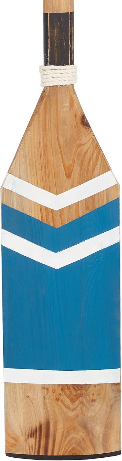 DecMode Multi Colored Wood Novelty Canoe Oar Paddle Wall Decor with Arrow and Stripe Patterns (2 Count)