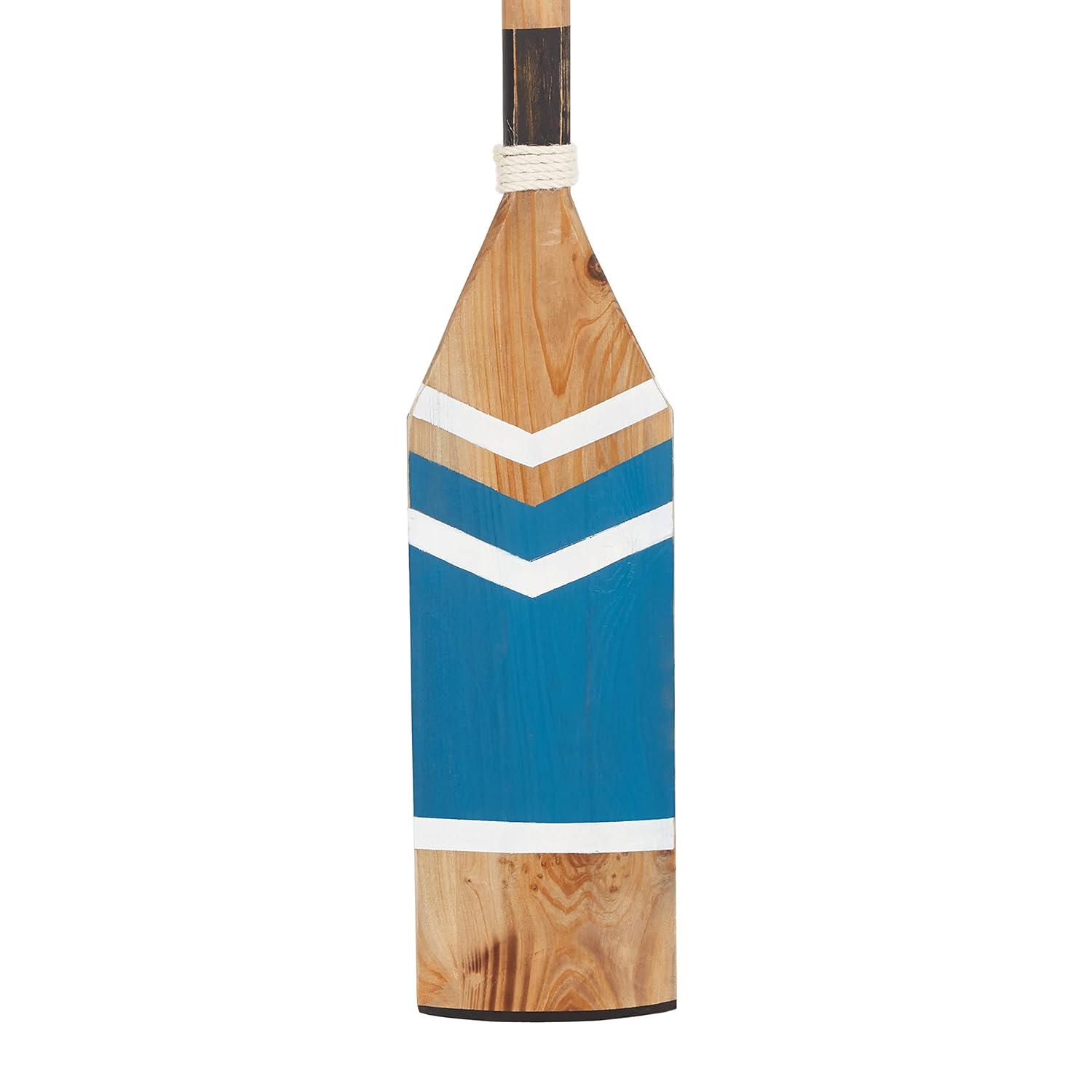 DecMode Multi Colored Wood Novelty Canoe Oar Paddle Wall Decor with Arrow and Stripe Patterns (2 Count)