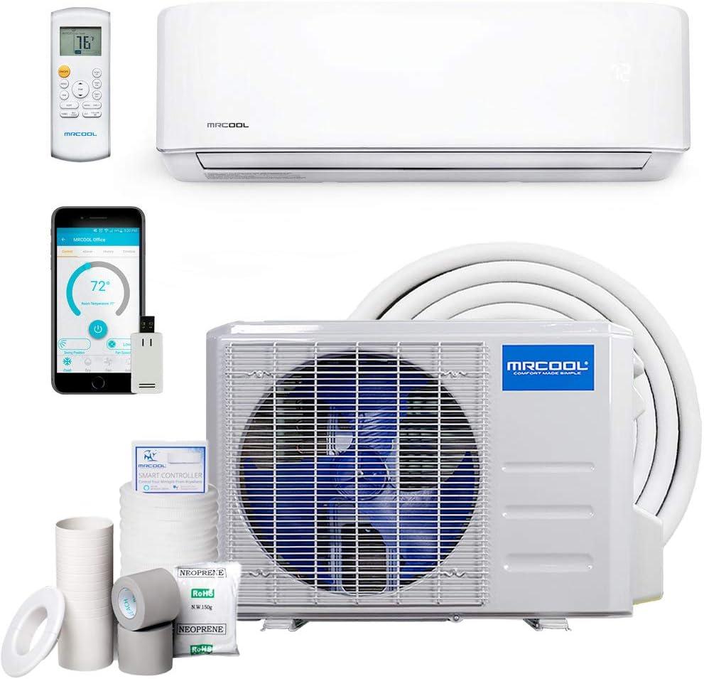 9k BTU White Ductless Heat Pump Split System with Remote