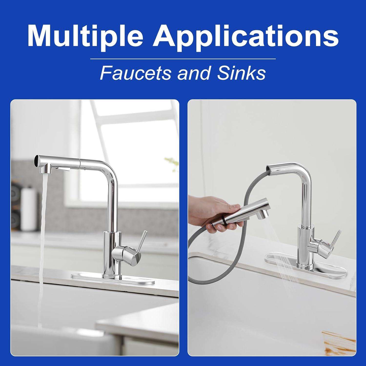 Greenspring Chrome Sink Hole Cover Escutcheon Round 10" Bathroom Or Kitchen Sink Faucet