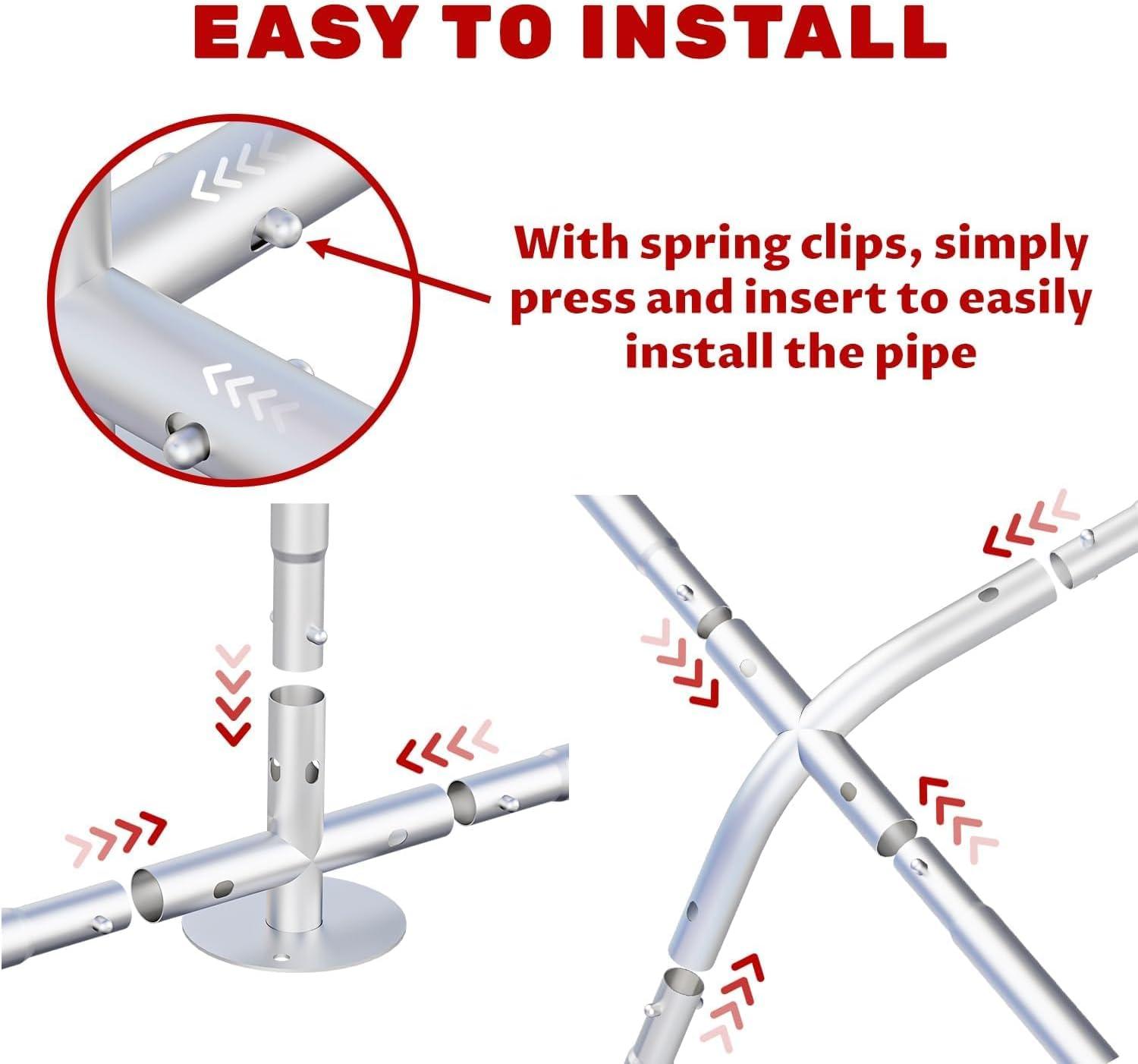 Outdoor Metal Chicken Coop Large Walk-in Poultry Cage Spire-Shaped Chicken Run with Waterproof and Anti-Ultraviolet Cover for Outside,Backyard and Farm ,13' L x 9.8' W x 6.4' H