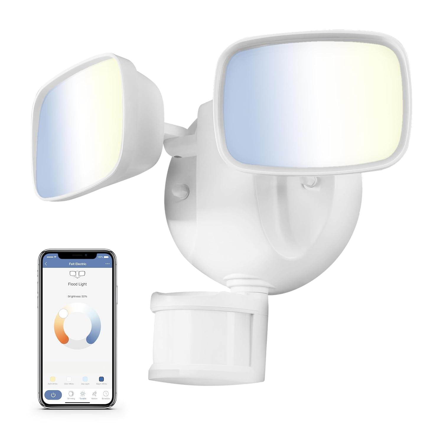 Feit Electric SMART Motion-Sensing Hardwired LED White Security Floodlight