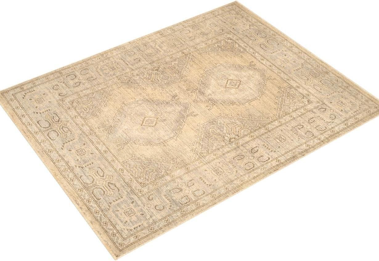 Gray Hand-Knotted Wool Rectangular 9' x 12' Rug