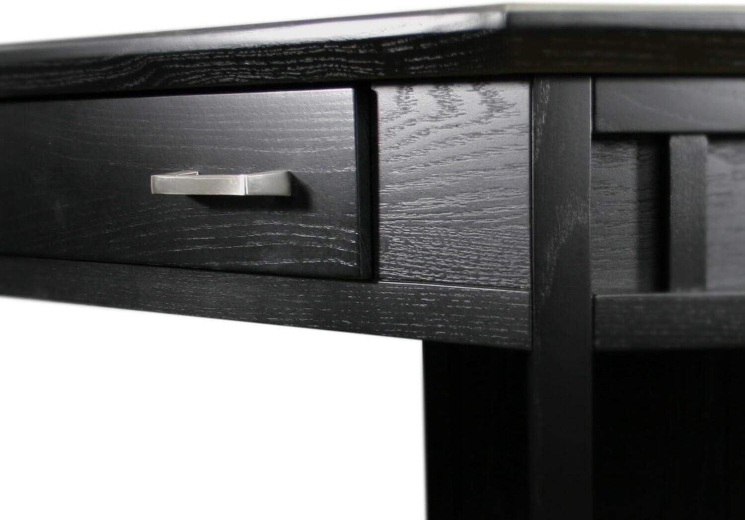 Leick Furniture Corner Computer Wood Desk in Black