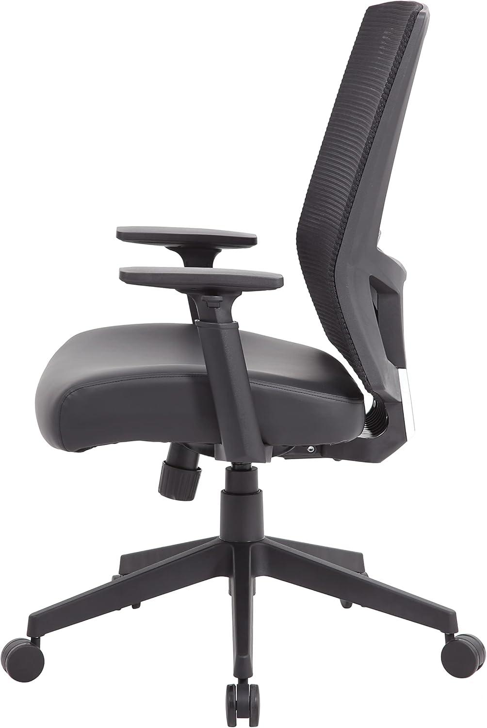 Black High Back Mesh and Vinyl Adjustable Task Chair