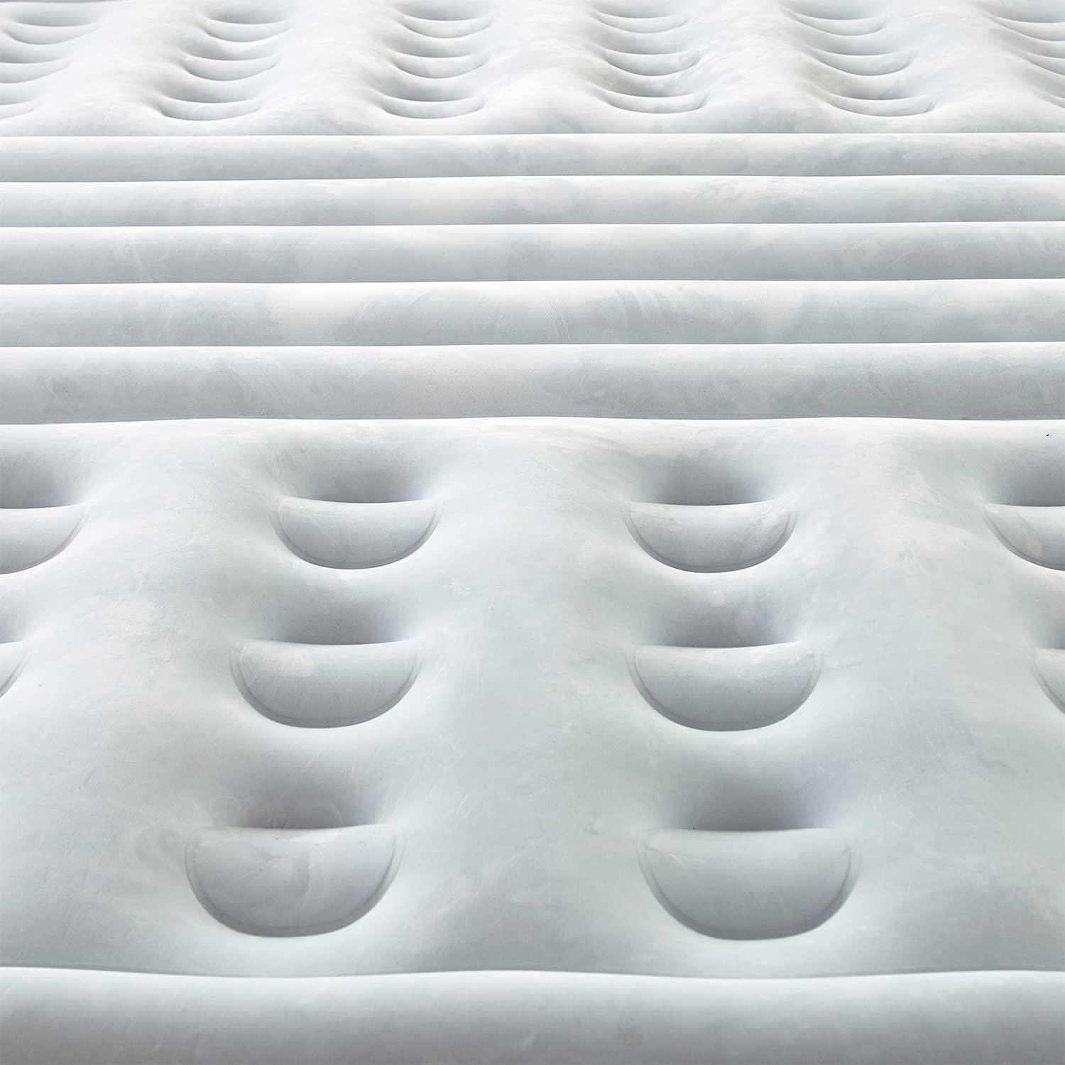 Thomasville Lumbar Lift 12" Queen Tri-Zone Support Raised Air Bed Mattress, Powerful Express Pump