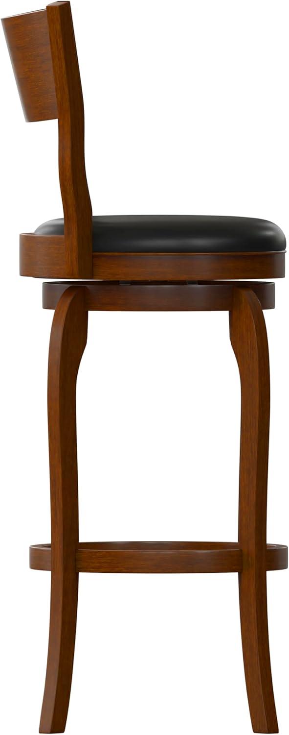 Taylor & Logan Enola Classic Wooden Dining Stool With Bowed Frame And Upholstered Seat