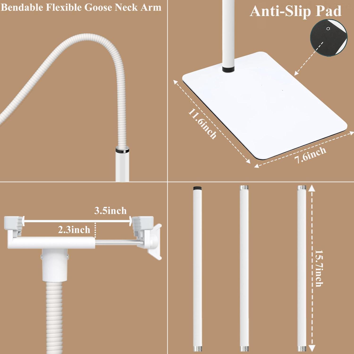 Adjustable White Aluminum Baby Monitor Floor Stand Holder