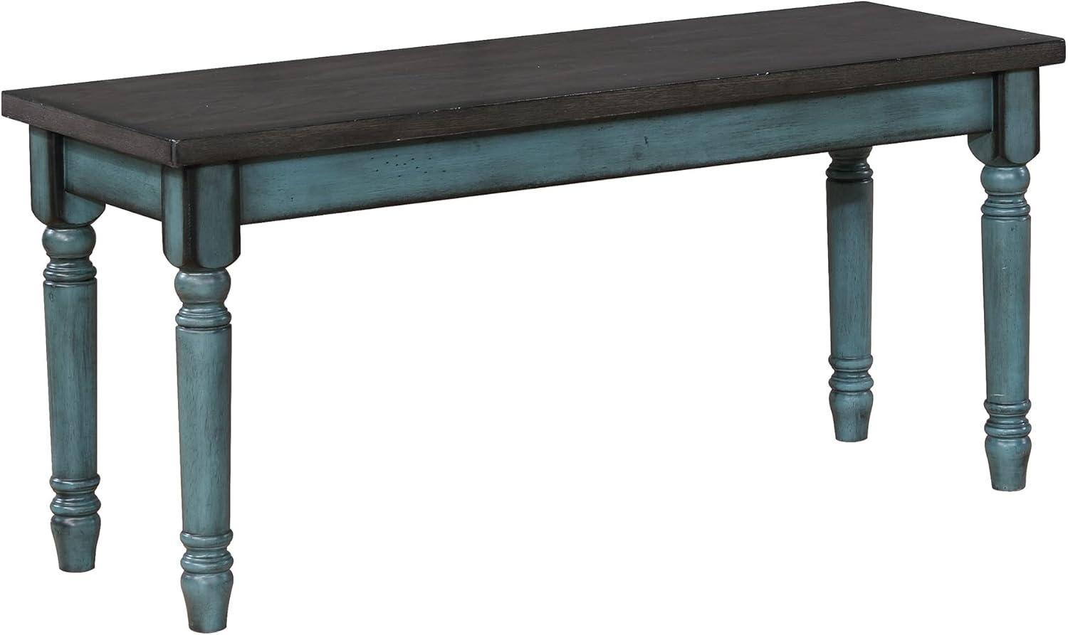 Io 40" Two Tone Solid Wood Farmhouse Dining Bench