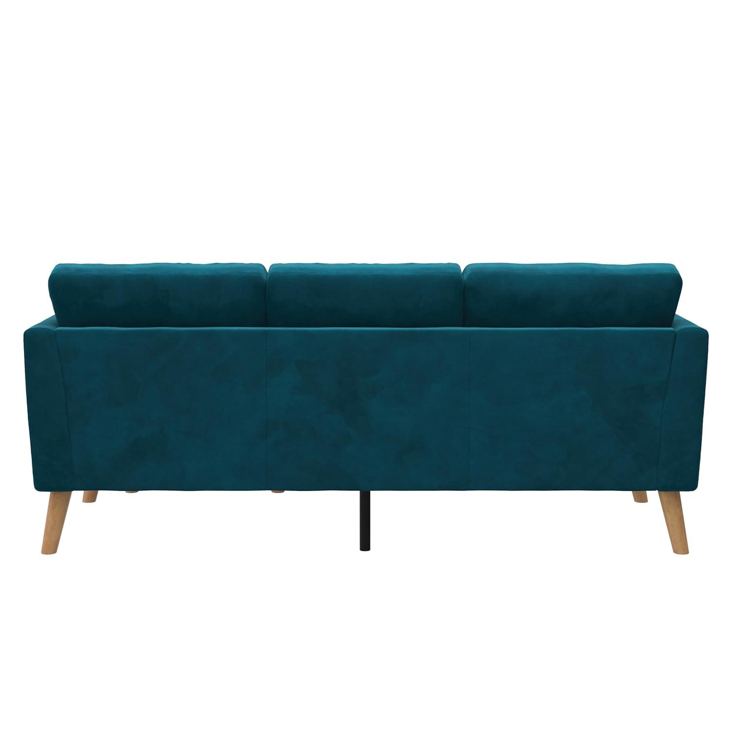 Gloria 75.5'' Wide Velvet Reversible Sofa & Chaise with Ottoman