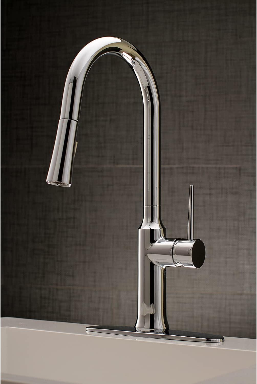 Kingston Brass New York Single-Handle Pull-Down Kitchen Faucet