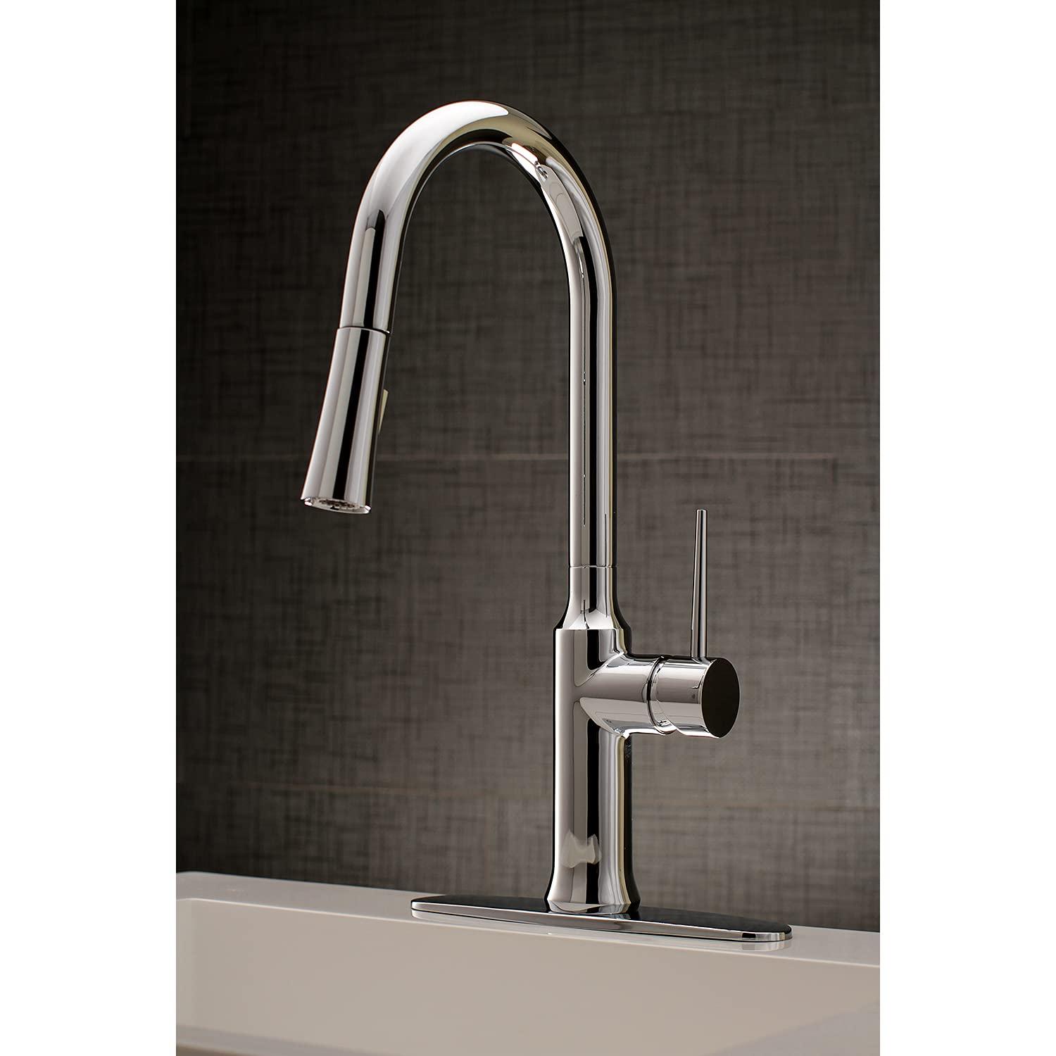 Kingston Brass New York Single-Handle Pull-Down Kitchen Faucet