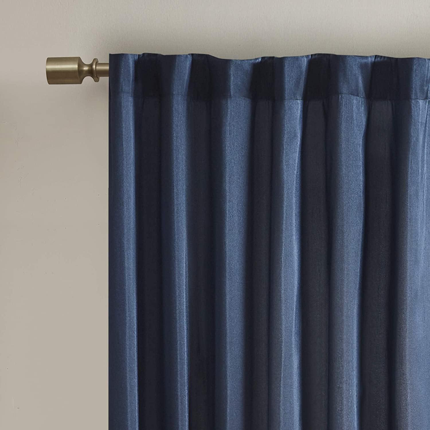 Andora Embroidered Branch Rod Pocket Single Curtain Panel