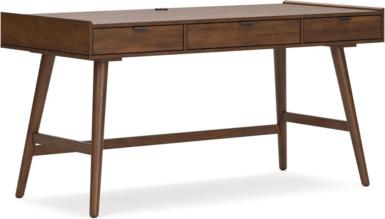 Signature Design by Ashley Lyncott 60" Mid-Century Home Office Desk, Brown