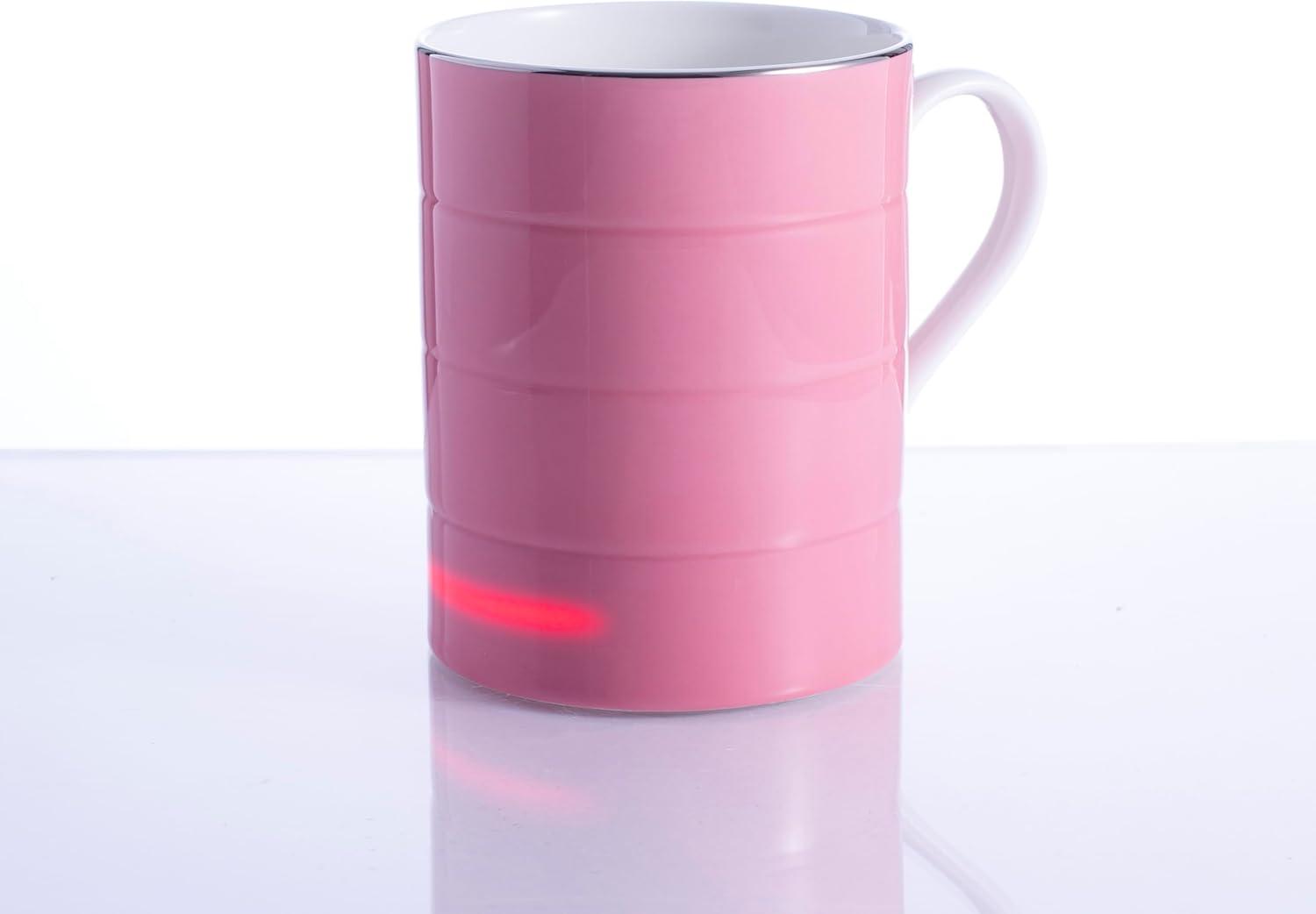 Glowstone Smart Mug –Fine Bone China, 325 ml Dishwasher Safe, Self-Heating, wirelessly rechargeable, Hot Fully automatic Heated Ceramic Coffee and Tea cup, 1 hour battery