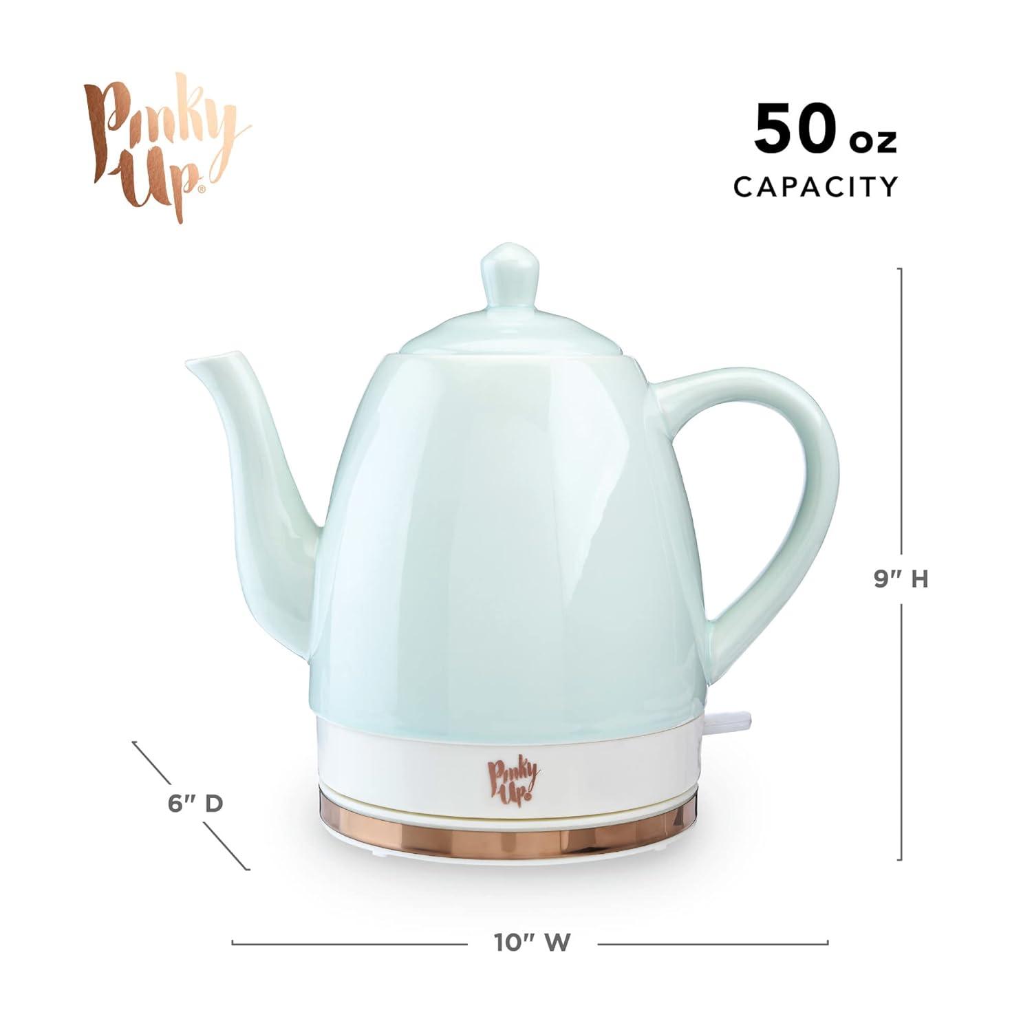 Pinky Up Noelle Ceramic Electric Tea Kettle