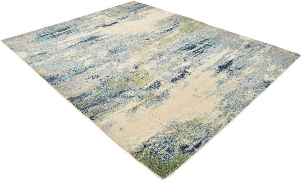 Unique Loom Chromatic Collection Area Rug - Avalon (8' x 10' Rectangle Light Blue/Gray)