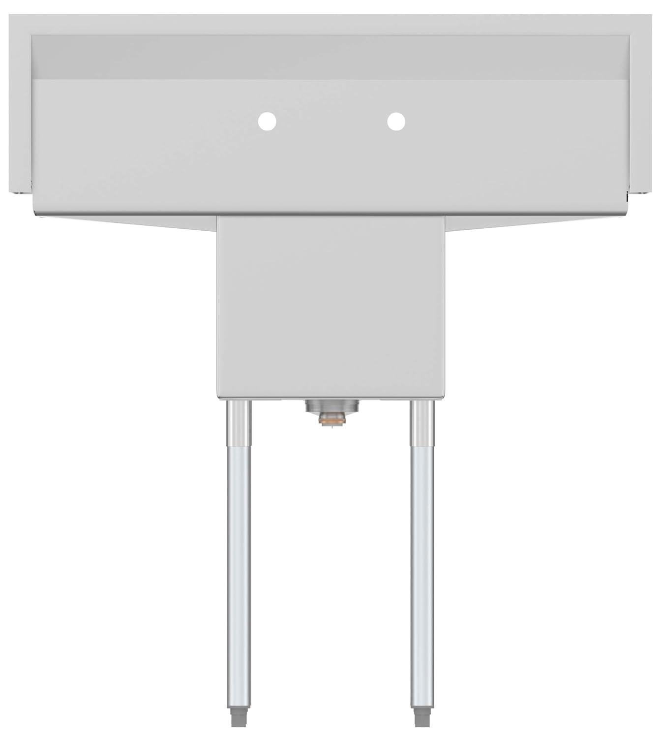 Stainless Steel 1-Compartment Utility Sink with Dual Drainboards