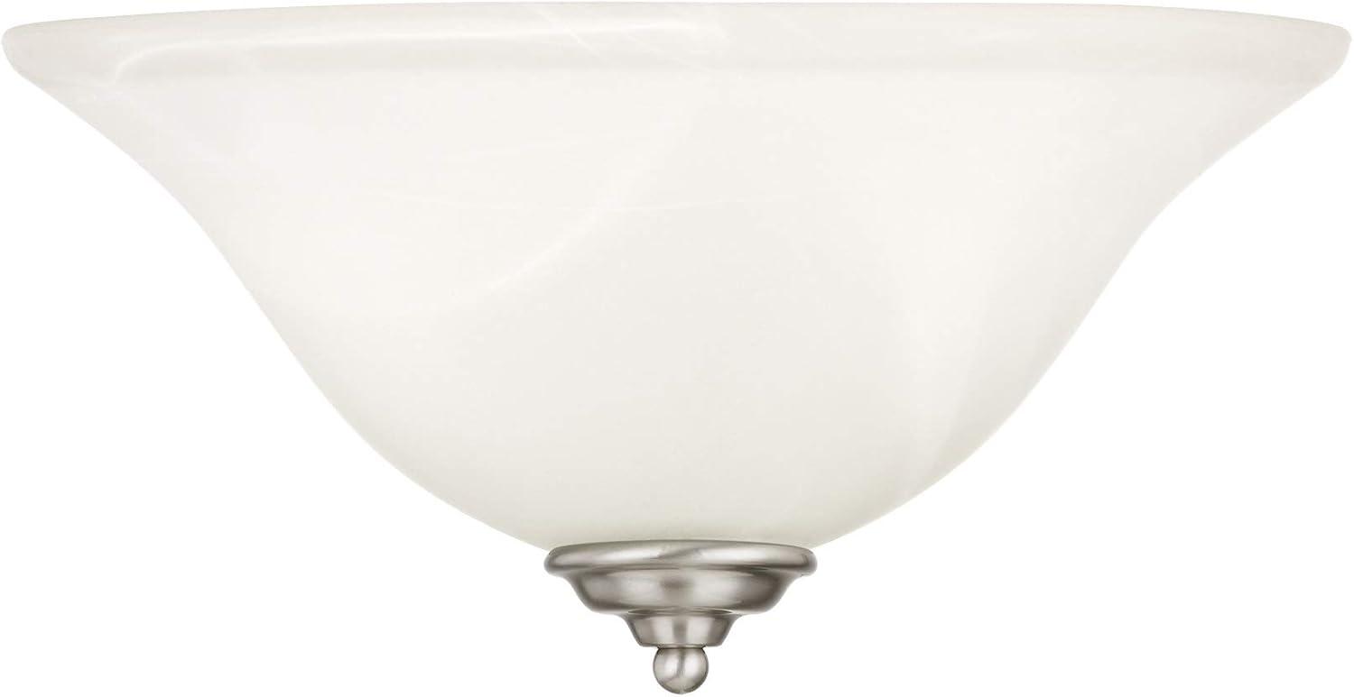 Classic Coronado Dimmable Bronze Sconce with White Alabaster Glass