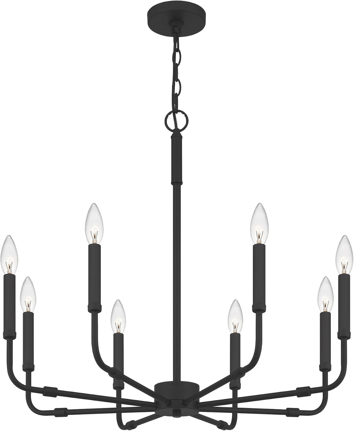 Quoizel Lighting Abner 8 - Light Chandelier in  Matte Black